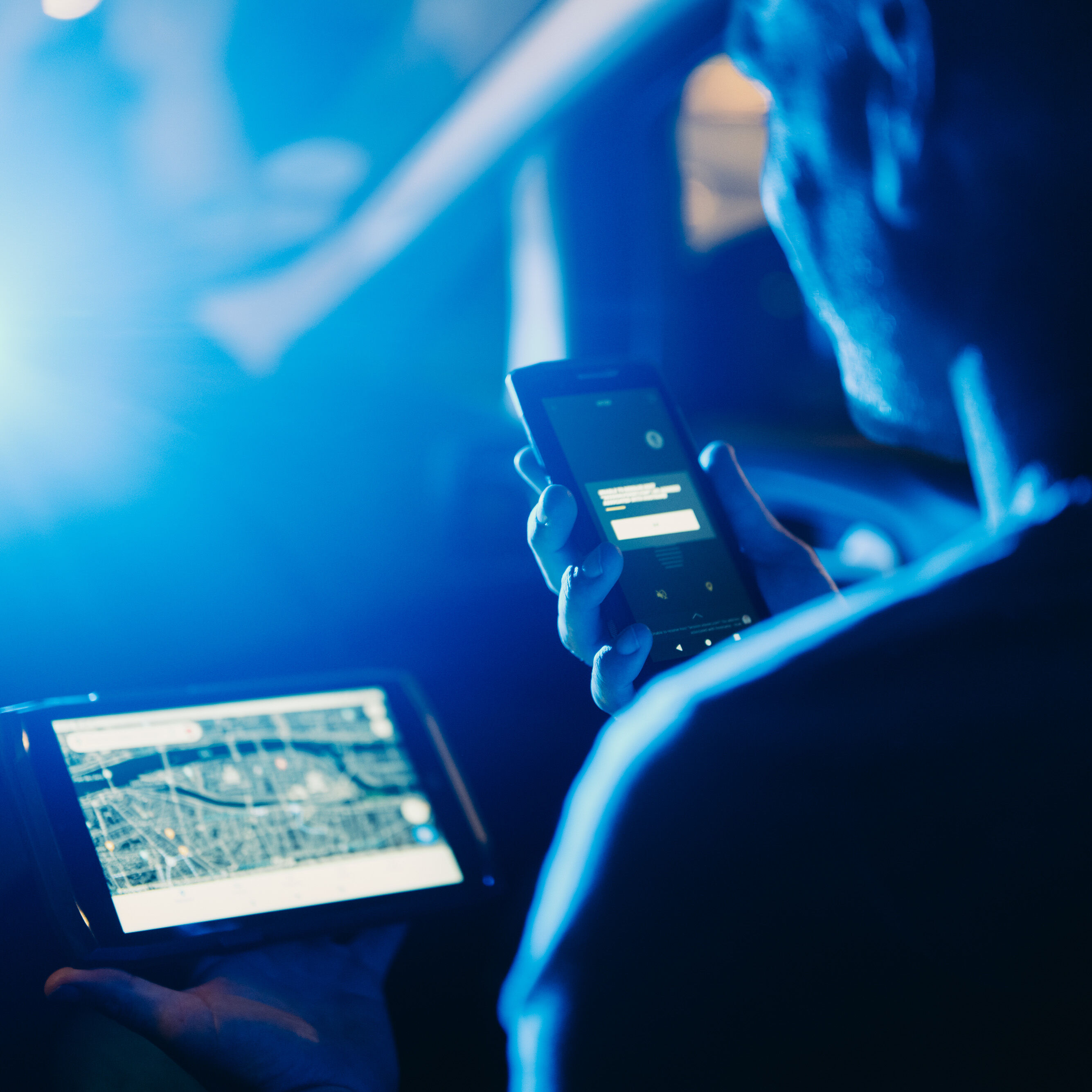 Crosscall tablet and smartphone night use
